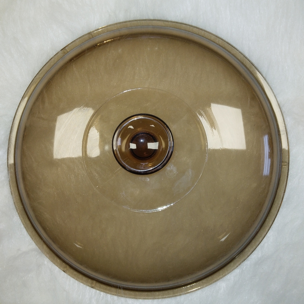 PYREX Amber/Brown PYREX Replacement Lid,  27 PYREX A, Approx 10.5 Diameter